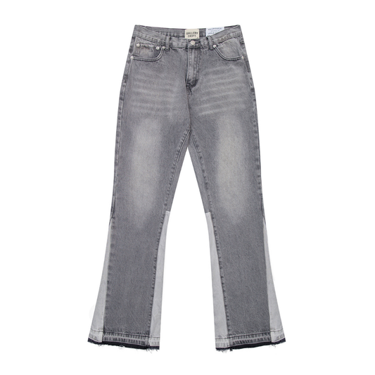 Flared Paint Grey Jeans