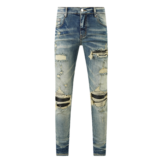 Ripped Patch Jeans