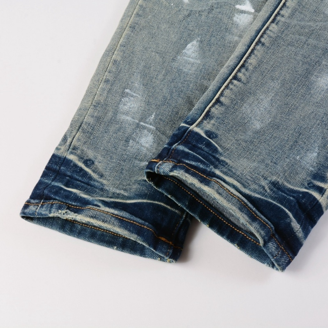 Ripped Paint Jeans