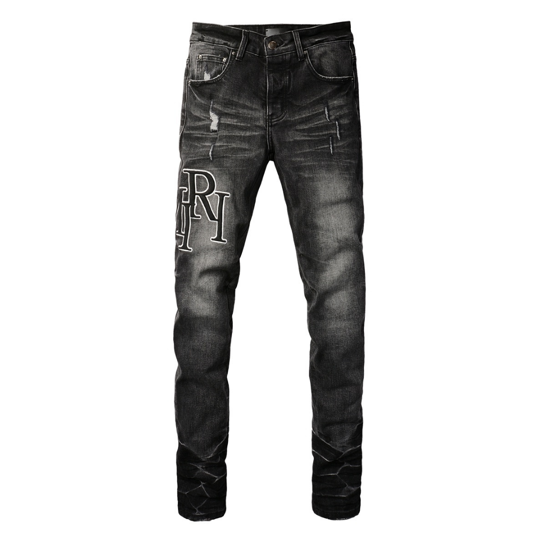 Staggered Black Jeans
