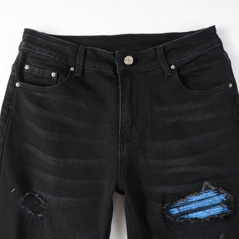 Blue Gradient Black Jeans